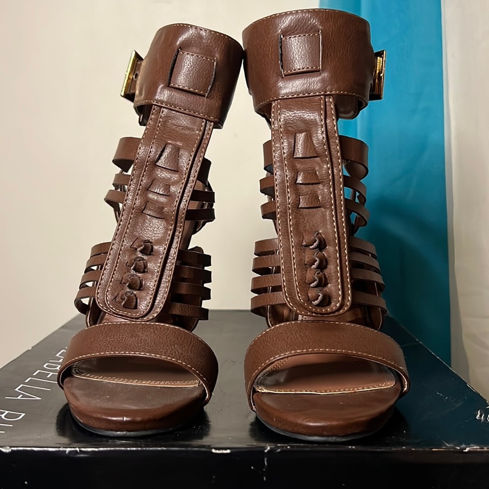 Izabella Rue Dark Brown Heeled Sandal
